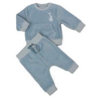 H13516: Baby Boys Velour 2 Piece Outfit (0-9 Months)